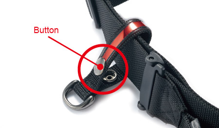 How to use - Step 2 - Remove the fastener button to the D Lug Loop.